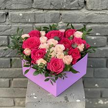 Цветочная композиция из Розы в коробке в Войвож