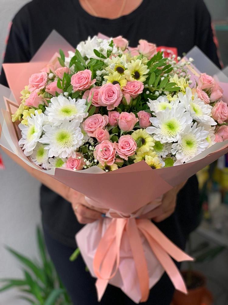 Букет цветов из: Розы и Хризантемы в Войвож