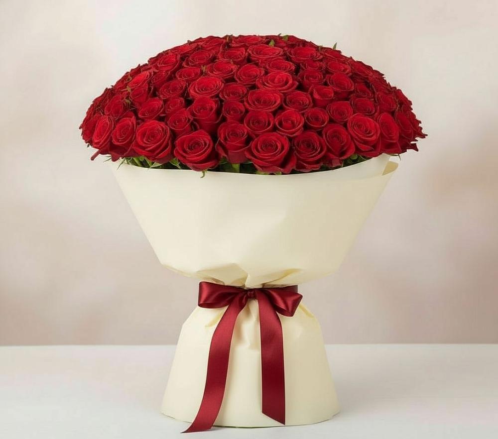 Букет 101 Красная роза Милано в Войвож