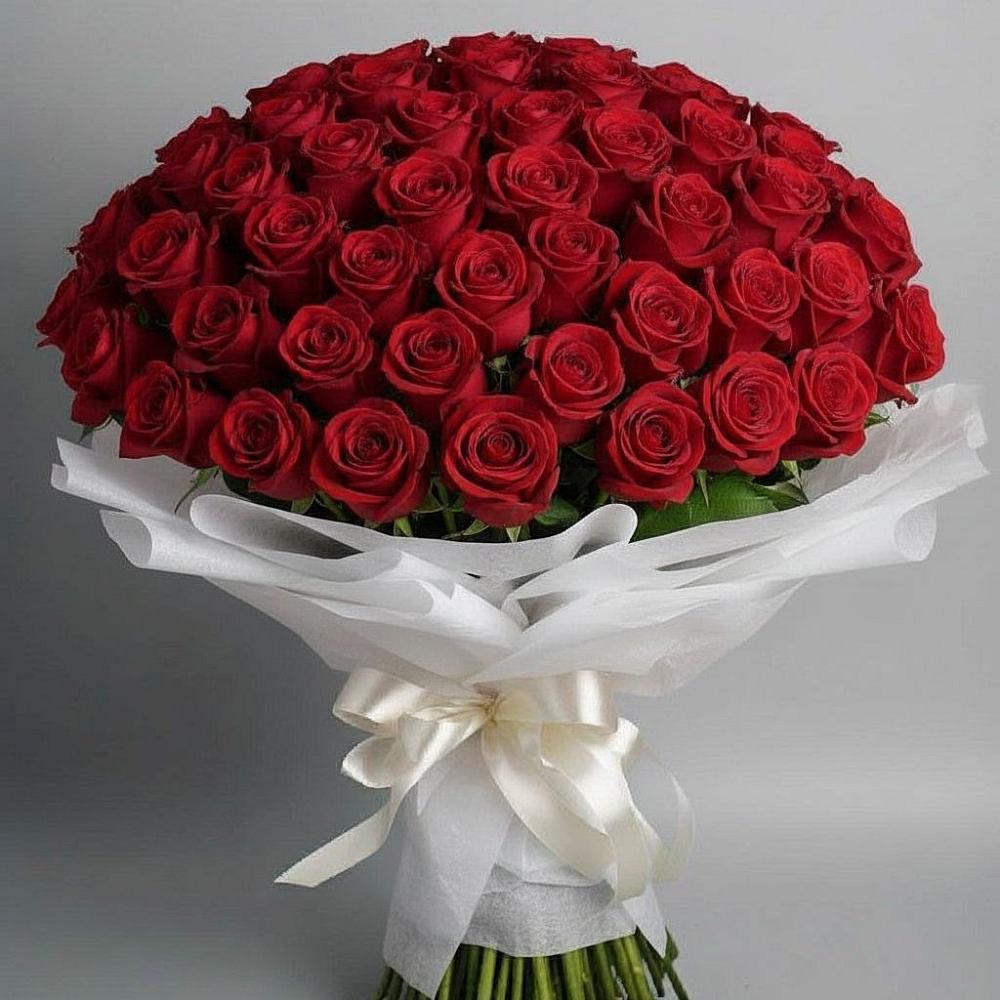 Букет 101 Красная роза Блэк Мэджик в Войвож