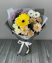 Букет цветов из:  Розы, Герберы и Хризантемы #REPLACE_PRED# Войвож