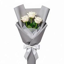 Букет 3 белые розы #REPLACE_PRED# Войвож