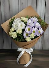 Букет цветов из:  Хризантемы и Розы в Войвож