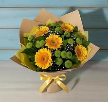 Букет цветов из:  Герберы и Хризантемы в Войвож