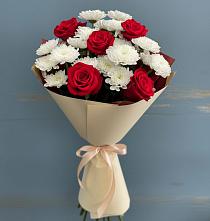 Букет цветов из:  Розы и Хризантемы в Войвож