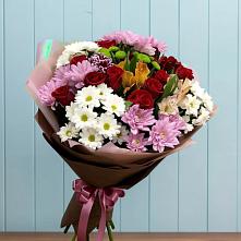 Букет цветов из:  Розы, Хризантемы и Альстромерии в Войвож
