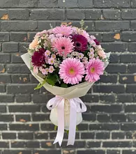 Букет цветов из:  Герберы и Хризантемы в Войвож