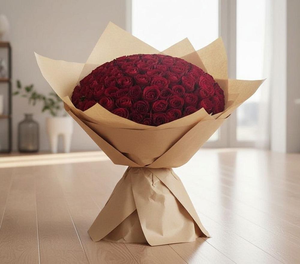 Букет 101 Красная роза в Войвож