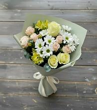 Букет цветов из:  Альстромерии, Розы и Хризантемы в Войвож