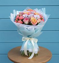 Букет цветов из:  Хризантемы и Розы #REPLACE_PRED# Войвож