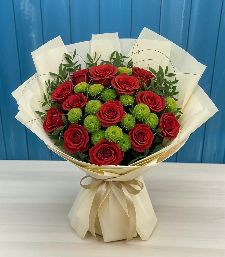 Букет цветов из: Розы и Хризантемы в Войвож